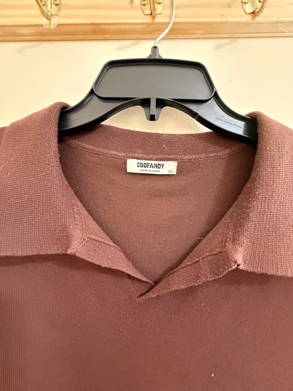 Men's Brown Polo Sweater